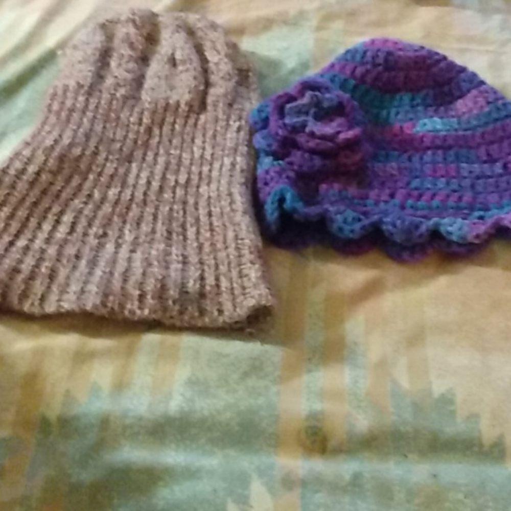 Women's handmade knit caps